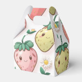 Niedliche Erdbeeren Regenbogen Geburtstagsparty Geschenkschachtel (Rückseite)