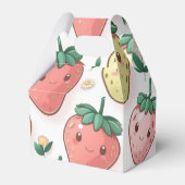 Niedliche Erdbeeren Regenbogen Geburtstagsparty Geschenkschachtel (Vorderseite)