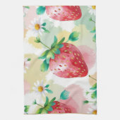 Niedliche Erdbeeren Regenbogen Geburtstagsparty Geschirrtuch (Vertikal)