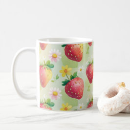 Niedliche Erdbeeren Regenbogen Geburtstagsparty Kaffeetasse