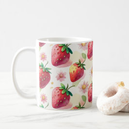Niedliche Erdbeeren Regenbogen Geburtstagsparty Kaffeetasse