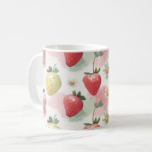 Niedliche Erdbeeren Regenbogen Geburtstagsparty Kaffeetasse (Vorderseite Links)