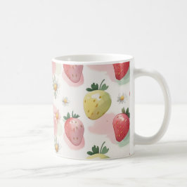 Niedliche Erdbeeren Regenbogen Geburtstagsparty Kaffeetasse