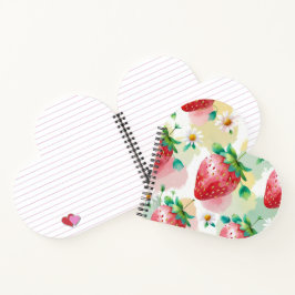 Niedliche Erdbeeren Regenbogen Geburtstagsparty Notizblock