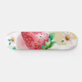 Niedliche Erdbeeren Regenbogen Geburtstagsparty Skateboard (Horizontal)