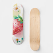 Niedliche Erdbeeren Regenbogen Geburtstagsparty Skateboard (Vorderseite)
