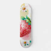 Niedliche Erdbeeren Regenbogen Geburtstagsparty Skateboard (Vorne)