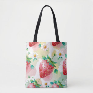 Niedliche Erdbeeren Regenbogen Geburtstagsparty Tasche
