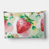 Niedliche Erdbeeren Regenbogen Geburtstagsparty Zubehörtasche (Rückseite)