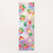 Niedliche Erdbeeren-Regenbogenübungen für sie Yogamatte (Vorderseite)
