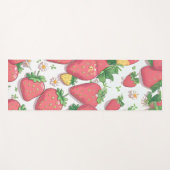 Niedliche Erdbeeren Rosa Muster Geburtstagsparty Yogamatte (Vorderseite (Horizontal))