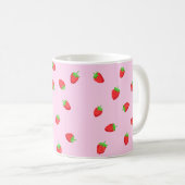 Niedliche Erdbeeren-Tasse Kaffeetasse (VorderseiteRechts)