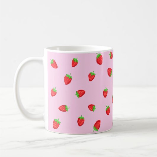 Niedliche Erdbeeren-Tasse Kaffeetasse (Links)