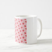Niedliche Erdbeeren- und Herzmuster Kaffeetasse (VorderseiteRechts)