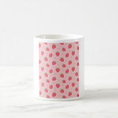 Niedliche Erdbeeren- und Herzmuster Kaffeetasse (Mittel)