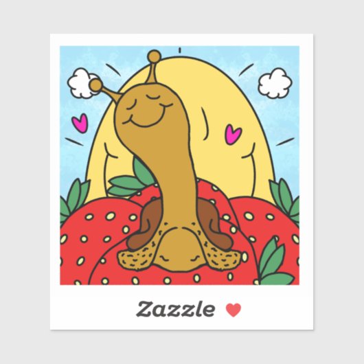 Niedliche Erdbeeren und Sommersonnenlächeln Aufkleber (Blatt)