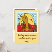 Niedliche Erdbeeren und Sommersonnenlächeln Karte (Vorderseite/Rückseite Beispiel)