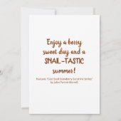 Niedliche Erdbeeren und Sommersonnenlächeln Karte (Rückseite)