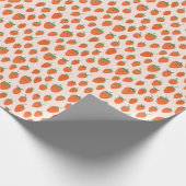 Niedliche Erdbeeren: Vintages Cartoon Muster Geschenkpapier (Ecke)