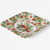 Niedliche Erdbeeren Wasserfarbe Pappteller (Gewinkelt)