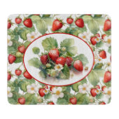 Niedliche Erdbeeren Wasserfarbe Schneidebrett (Vorderseite)