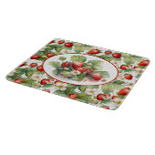 Niedliche Erdbeeren Wasserfarbe Schneidebrett (Ecke)