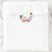 Niedliche Erdbeerenhäuser Runder Aufkleber (Tasche)