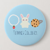 Niedliche Erdbeerenkette, sonnige und ringförmige Button (Vorderseite)