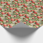 niedliche Erdbeerfruchtmuster Geschenkpapier (Ecke)