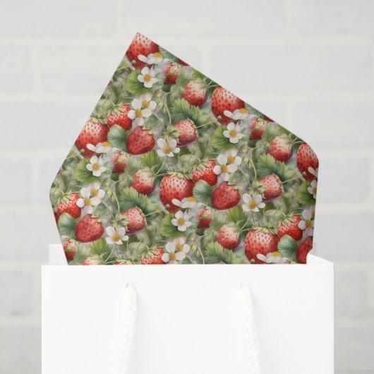 niedliche Erdbeerfruchtmuster Seidenpapier (Geschenktüte)
