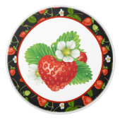 niedliche Erdbeerküche Keramikknauf (Vorderseite)