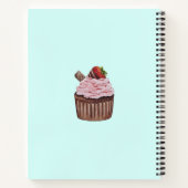 Niedliche Erdbeerkuchen in Aquarellfarbe Notizblock (Rückseite)