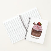 Niedliche Erdbeerkuchen in Aquarellfarbe Notizblock (Innenseite)