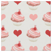 niedliche Erdbeerkuchen Stoff (Nahaufnahme)