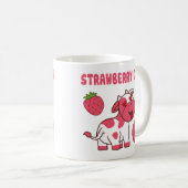 Niedliche Erdbeerkuh Kaffeetasse (VorderseiteRechts)