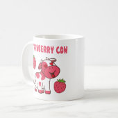 Niedliche Erdbeerkuh Kaffeetasse (Vorderseite Links)