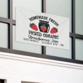 Niedliche Erdbeermarmelade ergänzen Tage mal Händl Banner (Äußeres Gebäude)