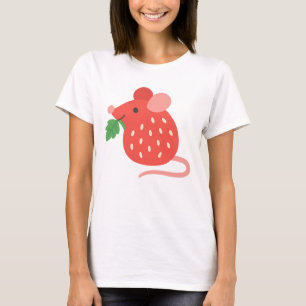 Niedliche Erdbeermaus Fruchttier T-Shirt