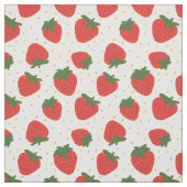 Niedliche Erdbeermuster Garten Rot-Weiß Sommer Stoff (Muster)