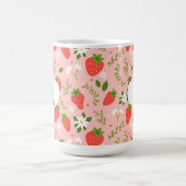 Niedliche Erdbeermuster-Tasse Kaffeetasse (Mittel)