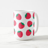 Niedliche Erdbeerobst für Erdbeeren LoveMug Kaffeetasse (VorderseiteRechts)