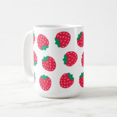 Niedliche Erdbeerobst für Erdbeeren LoveMug Kaffeetasse (Vorderseite Links)