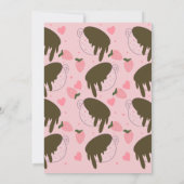 Niedliche Erdbeerschokolade Driving Coffee Hearts Einladung (Rückseite)