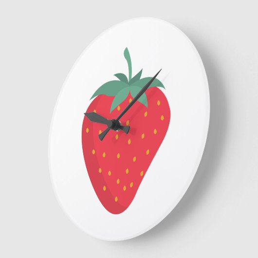 Niedliche Erdbeeruhr Große Wanduhr (Winkel)