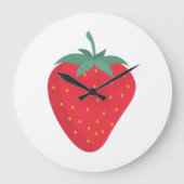 Niedliche Erdbeeruhr Große Wanduhr (Vorderseite)