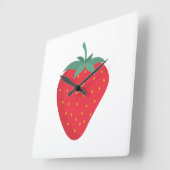 Niedliche Erdbeeruhr Quadratische Wanduhr (Winkel)