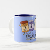 Niedliche Erdnussbutter-u. Gelee-u. Zweifarbige Tasse (Vorderseite Links)