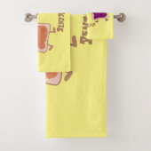 Niedliche Erdnussbutter und Gelee-Sandwich-Cartoon Badhandtuch Set (Insitu)