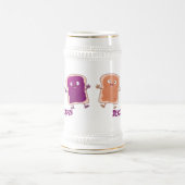 Niedliche Erdnussbutter und Gelee-Sandwich-Cartoon Bierglas (Mittel)