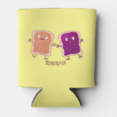 Niedliche Erdnussbutter und Gelee-Sandwich-Cartoon Dosenkühler (Vorderseite)